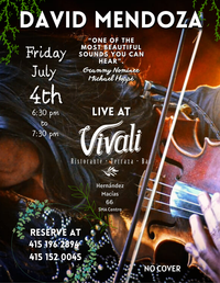 David Mendoza live at Vivali Ristorante Bar