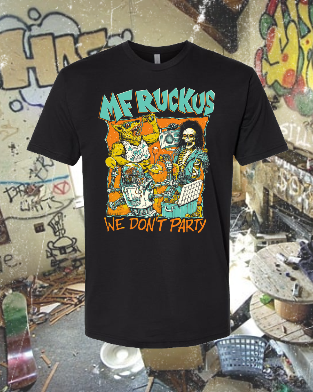 We Don't Party Tee by Max Sherman