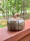 Ceramic Pumpkin (medium, ~4" tall)