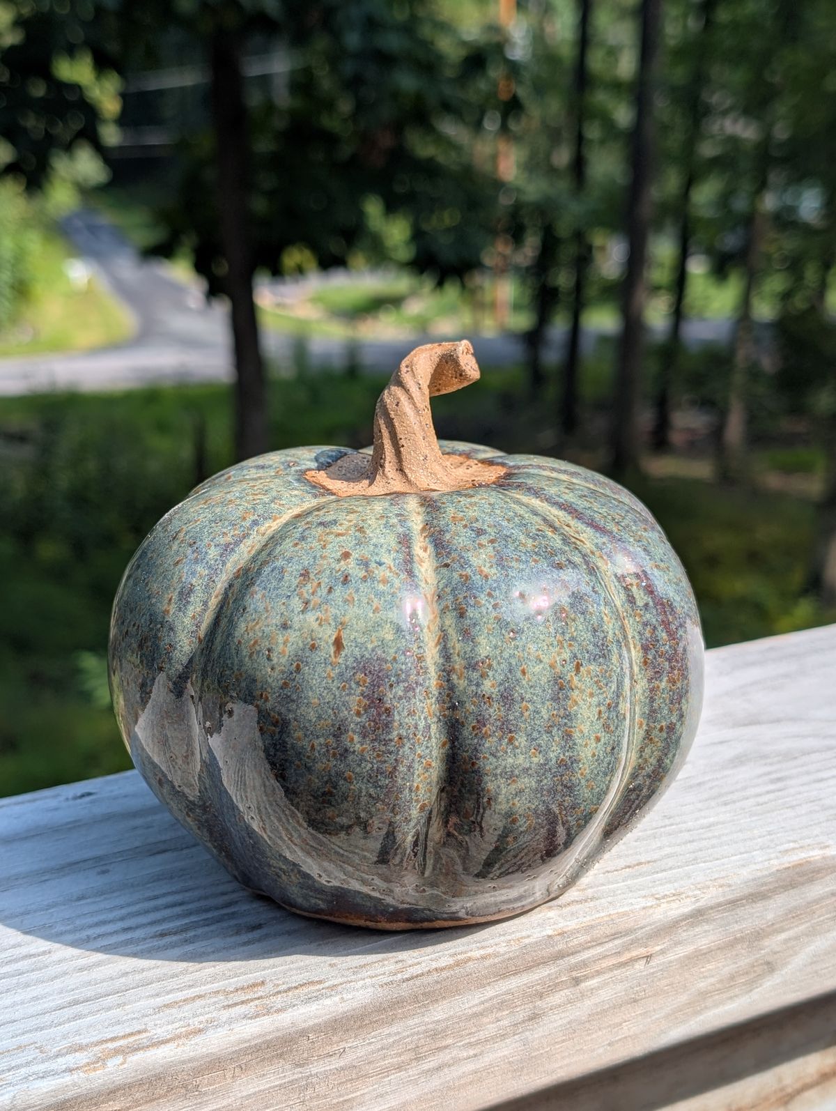 Ceramic Pumpkin (large, ~5" tall)