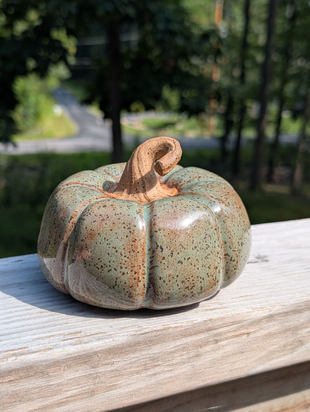 Ceramic Pumpkin (small, ~3" tall)