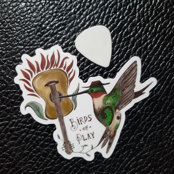 Die Cut Hummingbird of Play Sticker