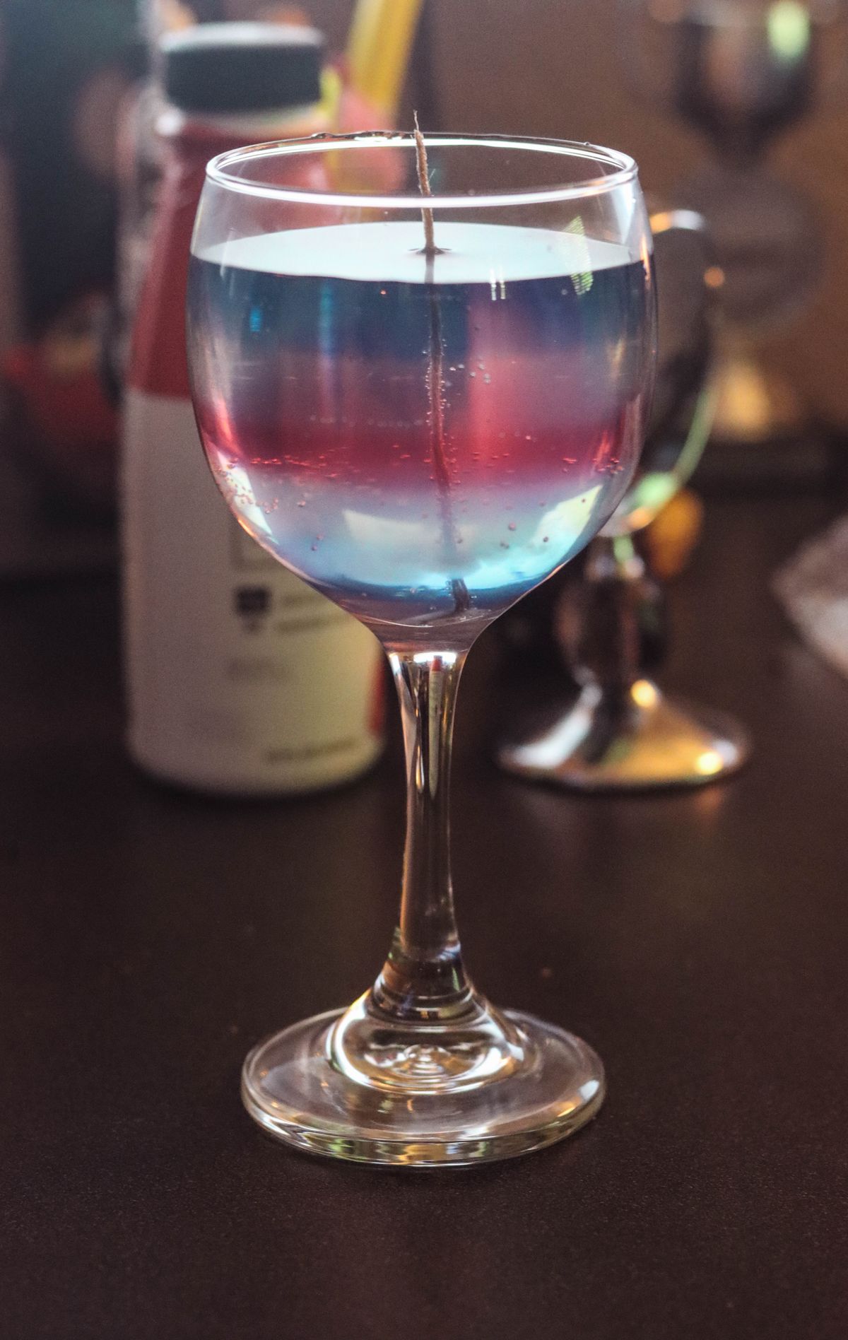 Red White and Blue Gel Candle