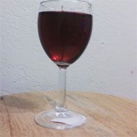 Wood Wick Grape Wine Glass Gel Candle