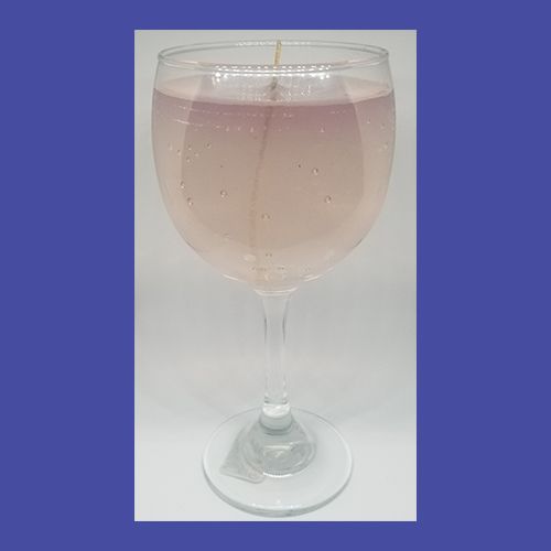 Wood Wick Wine Glass Gel Candle