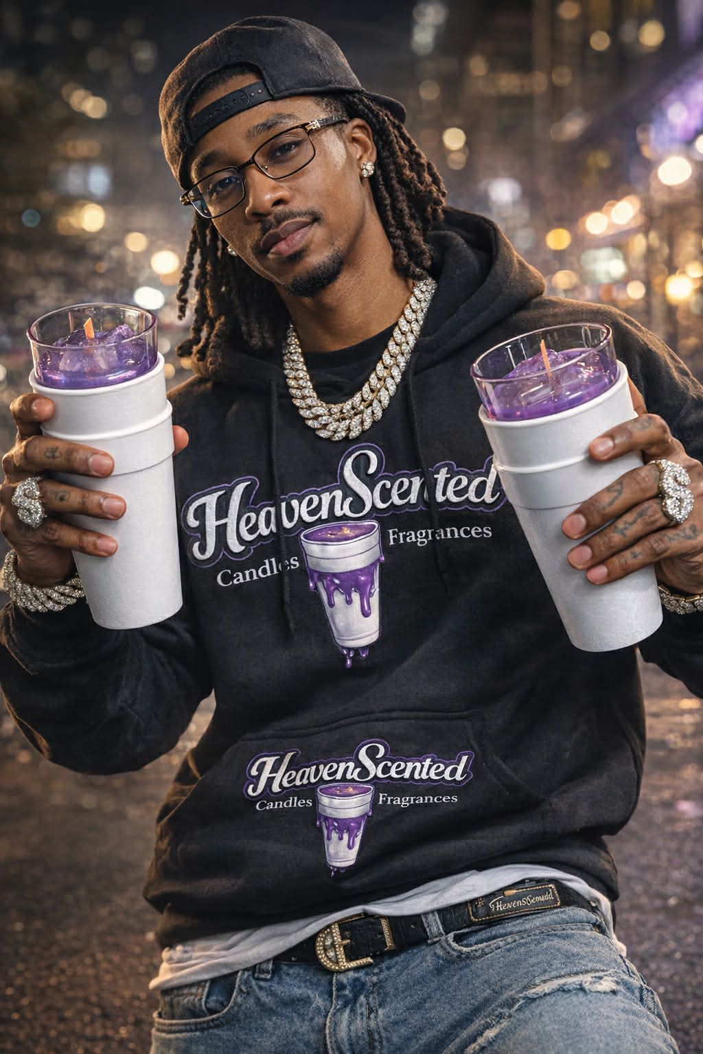 Purple Drank Wood Wick Candle