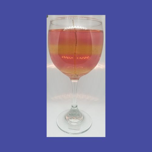 Wood Wick Red and Orange Gel Candle