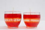 Mini Clear and Red Gel Candle