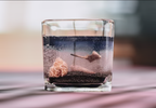Square Glass Stingray Gel Candle