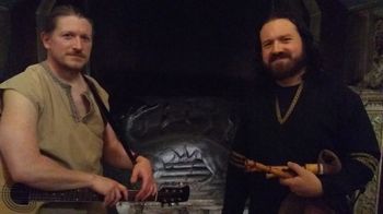 John & Peter - bards at the dragon fireplace - Morgan Library & Museum, NYC
