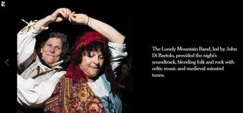 Caption in New York Times about the live performance at the Morgan Library for the Tolkien:Maker of Middle-earth exhibit
