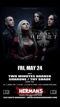 Stitched Up Heart with Two Minutes Darker, Sharone, and Thy Shade
