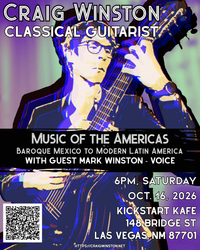 Music of the Americas Concert | Craig Winston Classical Guitar, Mark Winston Voice