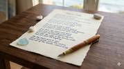 Handwritten Lyrics/Signed