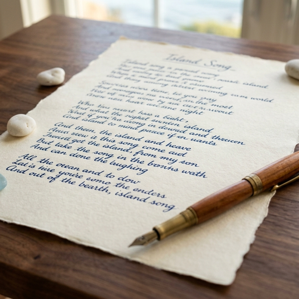 Handwritten Lyrics/Signed