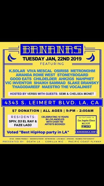 Good Eats live in Leimert Park, KAOS/Bananas
