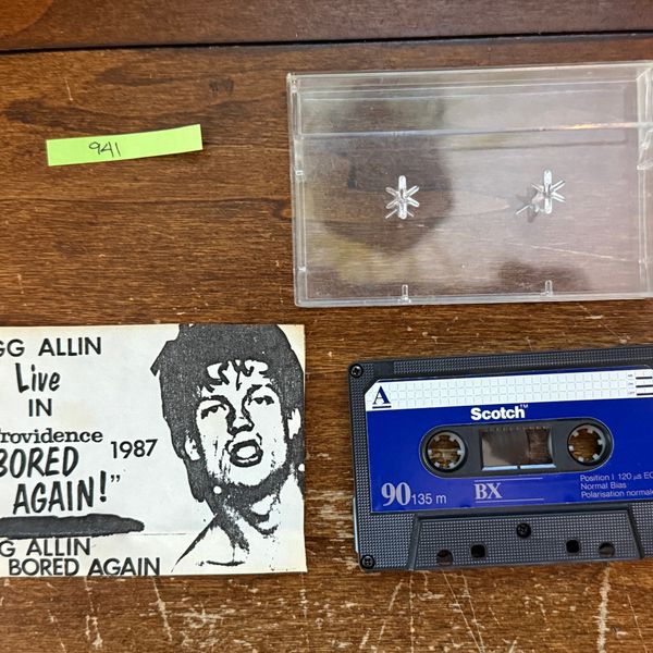#941 GG Allin Bored Again Tape 1987 - #941 Bored Again 87 Tape