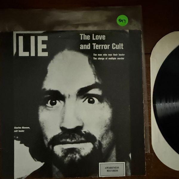 #547 RARE Charles Manson - LIE 1987 LP Awareness Records - #547 RARE CHARLES MANSON - LIE 1987 LP