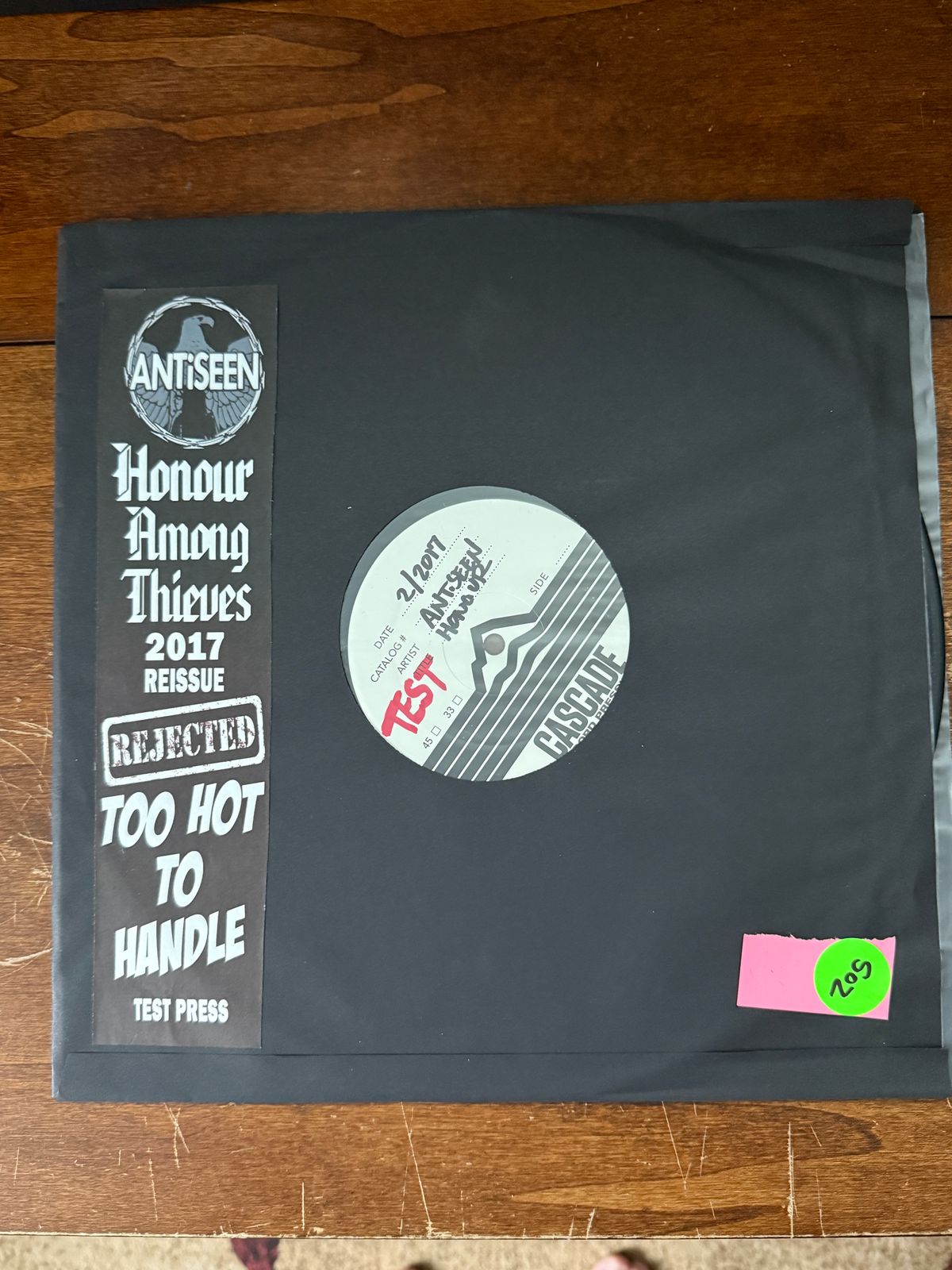 #502/#504 Honour Among Thieves 2017 REJECTED Reissue Test Pressing - #502 HONOUR AMONG THIEVES 2017 REJECT