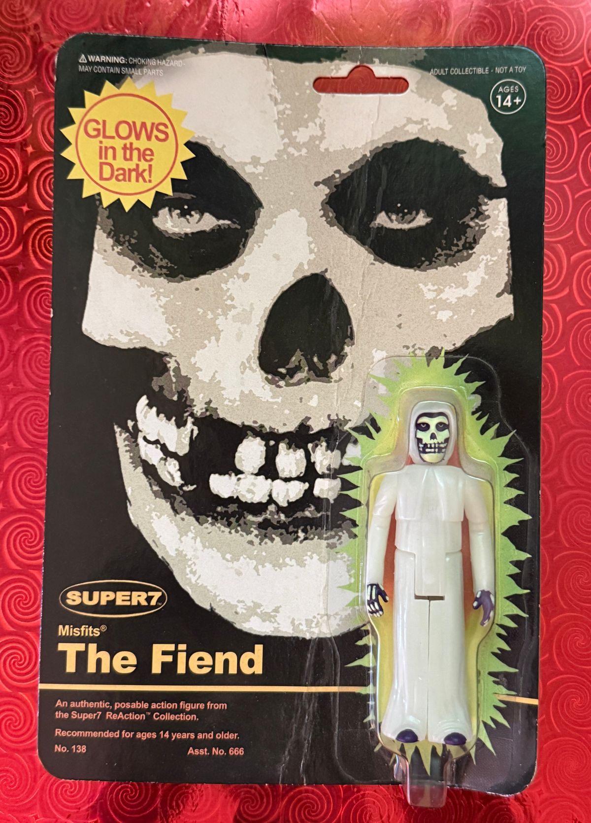 #58 Misfits glow in the dark "The Fiend" Super 7 action figure