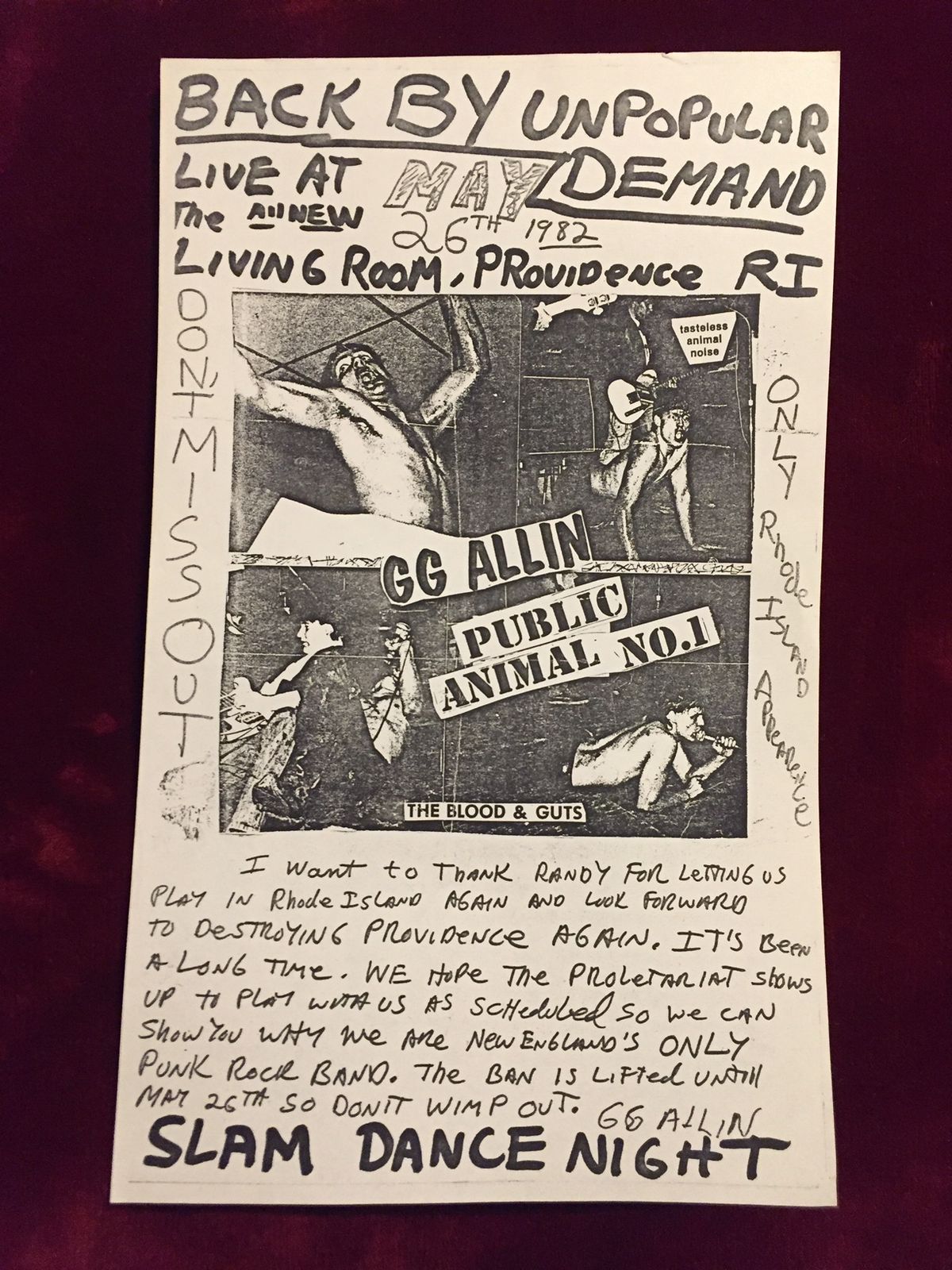 RARE Original May 1982 Living Room Flyer