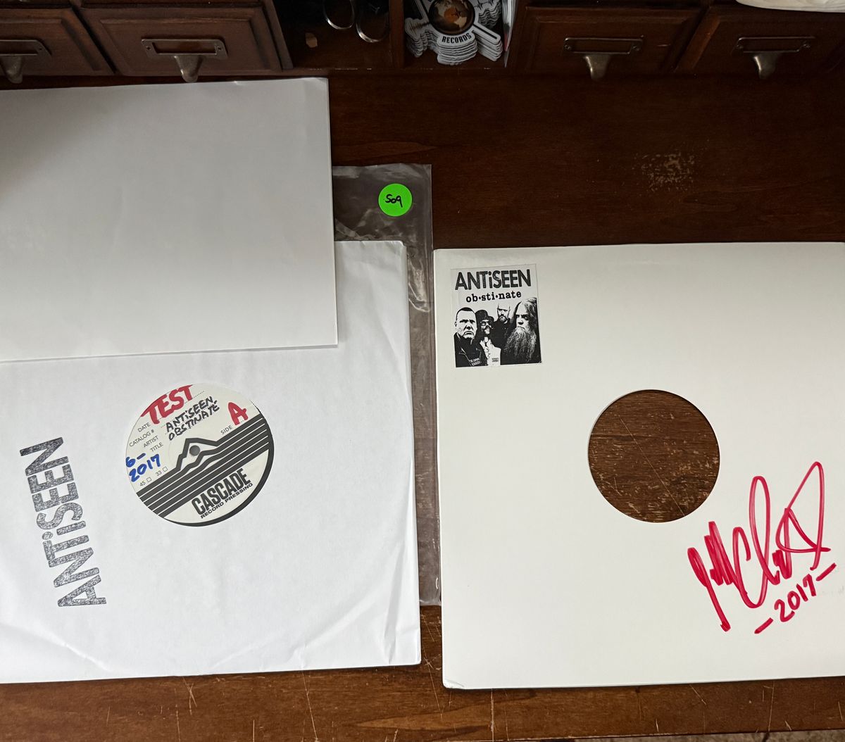 #509 Obstinate 2017 Test Pressing SIGNED w/ Gig Flyer - #509 OBSTINATE 2017 TEST