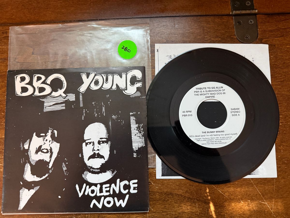#280/281 Bunny Brains / BBQ Young GG Tribute 7" - Vinyl