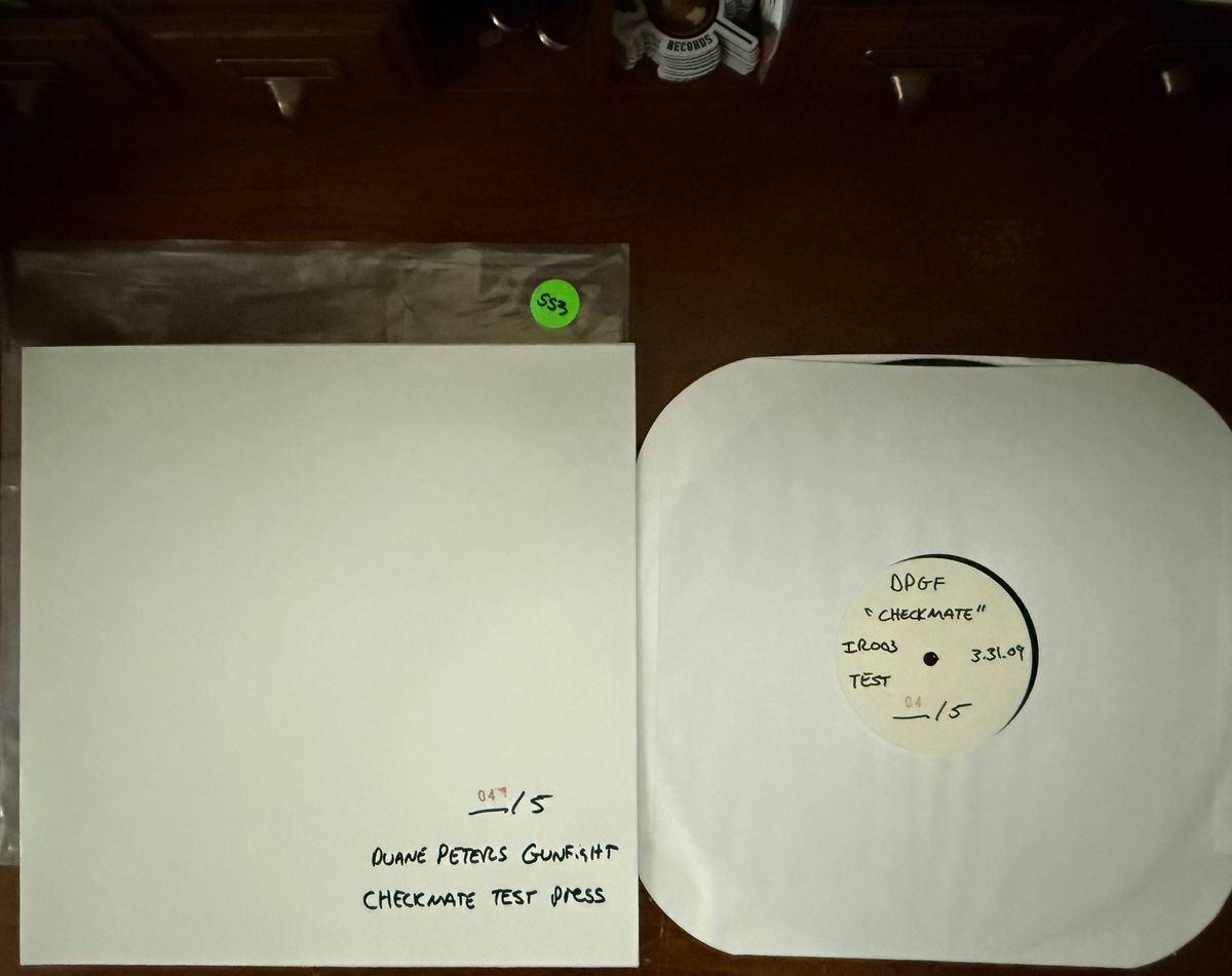 #553 Duane Peters Gunfight Checkmate Test Pressing #4/5 - #553 DUANE PETERS GUNFIGHT CHECKMATE TEST