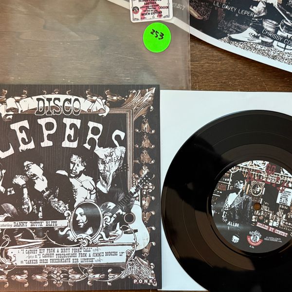 #253 GG Allin/Disco Lepers Split 7" Killed By Cuntry Ltd Ed LOW Numbered #6/20 SIGNED - Vinyl