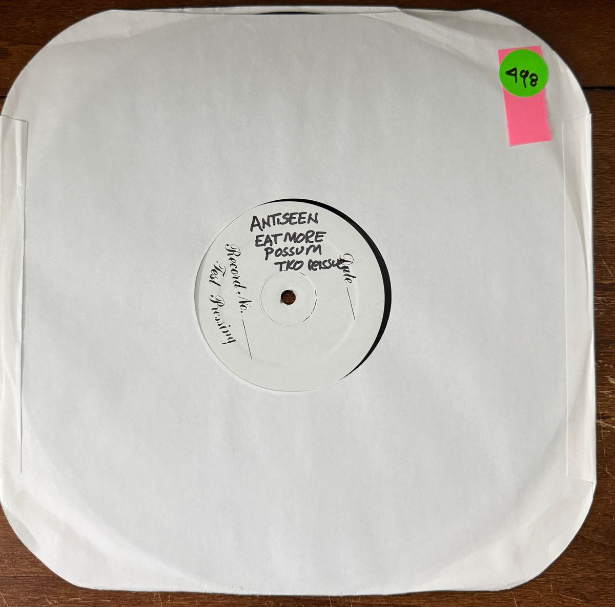#498 Eat More Possum 2002 Test Pressing TKO Records - #498 EAT MORE POSSUM 2002 TEST