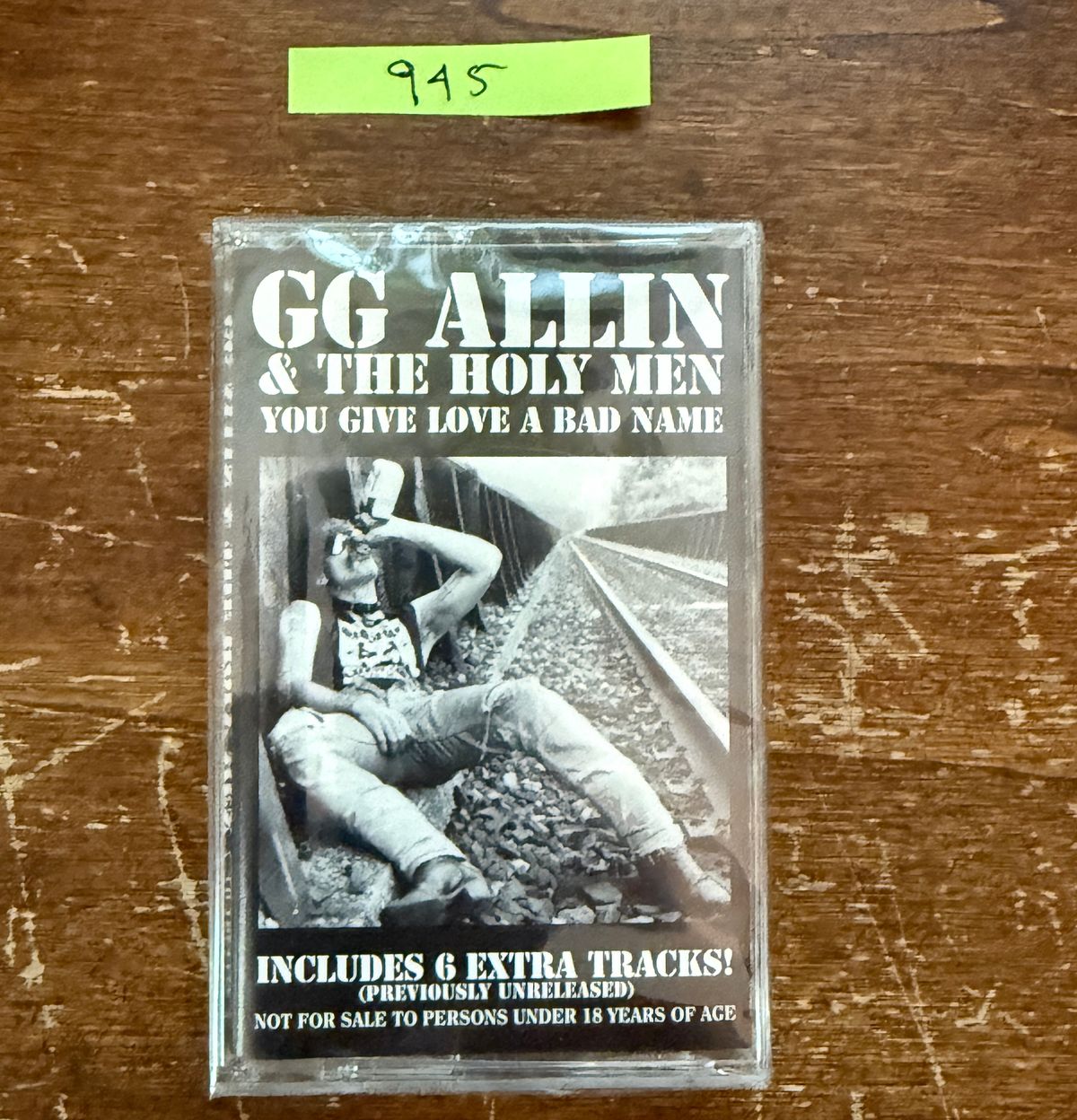 #945 GG Allin You Give Love A Bad Name Aware Tape SEALED - #945 You Give Love A Bad Name Aware Tape