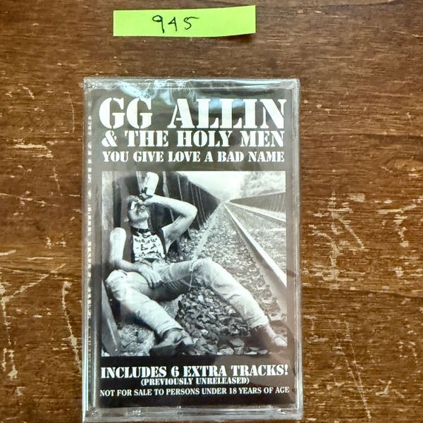 #945 GG Allin You Give Love A Bad Name Aware Tape SEALED - #945 You Give Love A Bad Name Aware Tape