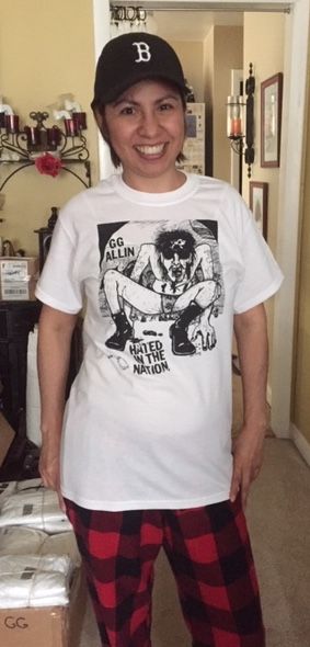 GG Allin "Hated In The Nation" Authorized Jeff Clayton 1987 Design