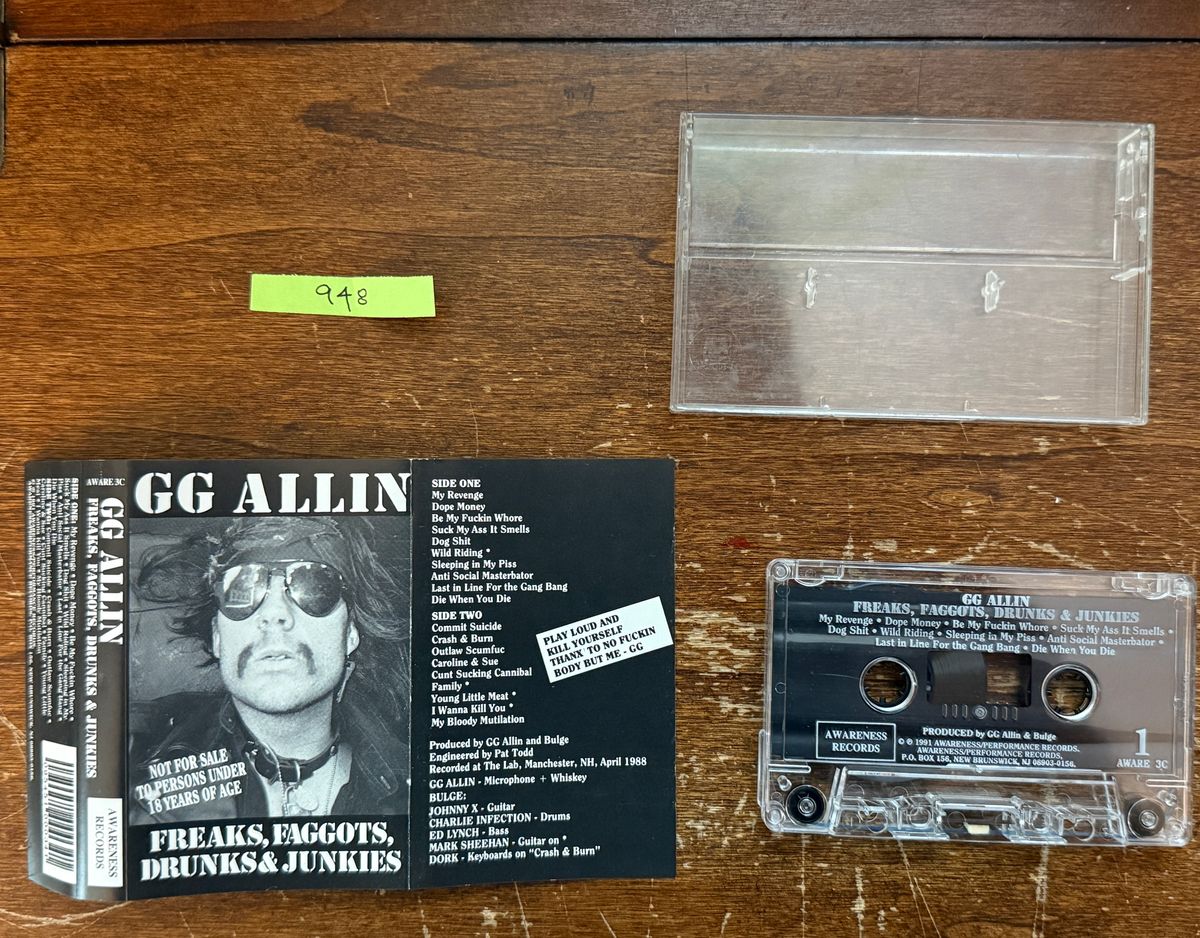 #948 Freaks Faggots Drunks & Junkies 1991 Awareness tape - #948 Freaks Aware Tape