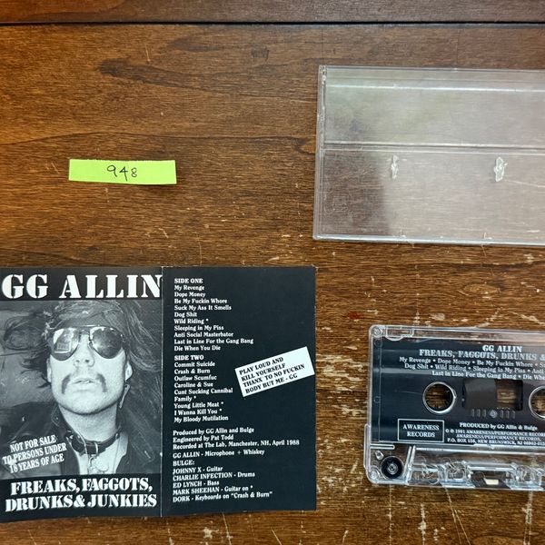 #948 Freaks Faggots Drunks & Junkies 1991 Awareness tape - #948 Freaks Aware Tape