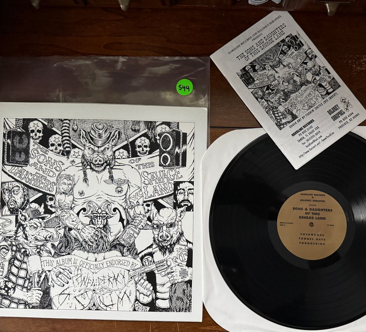 #544 Sons & Daughters Of This Savage Land Comp LP SIGNED - #544 SONS & DAUGHTERS