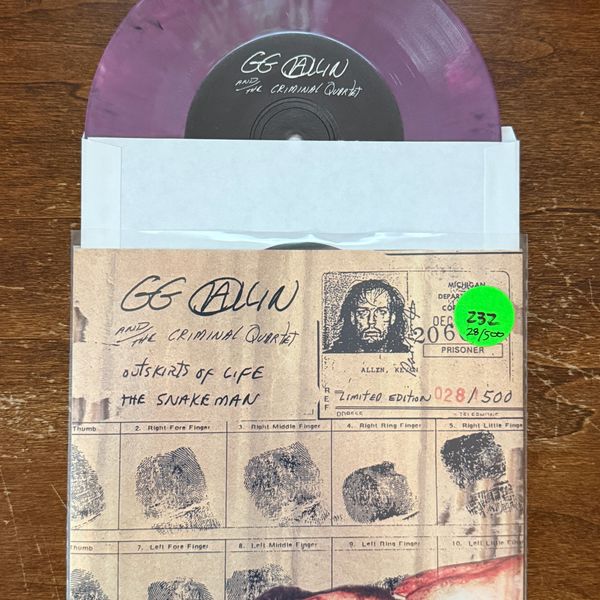 #232/233/234/242 Outskirts Of Life/Snakeman 7" PURPLE SWIRL vinyl Numbered Ltd Ed - Vinyl