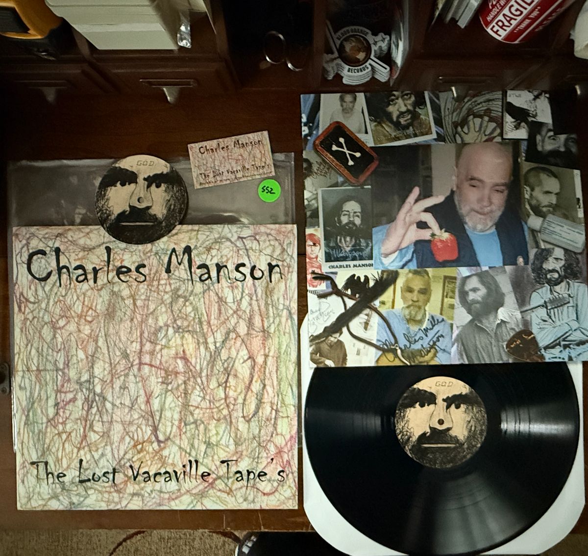 #552 RARE Charles Manson The Lost Vacaville Tapes #d LP w/Extras - #552 RARE CHARLES MANSON THE LOST