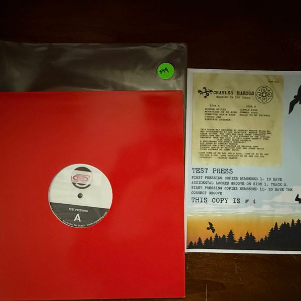 #549 Charles Manson - Walking In The Truth TEST PRESS #4/10 w/ insert - #549 CHARLES MANSON - WALKING IN THE TRUTH TEST