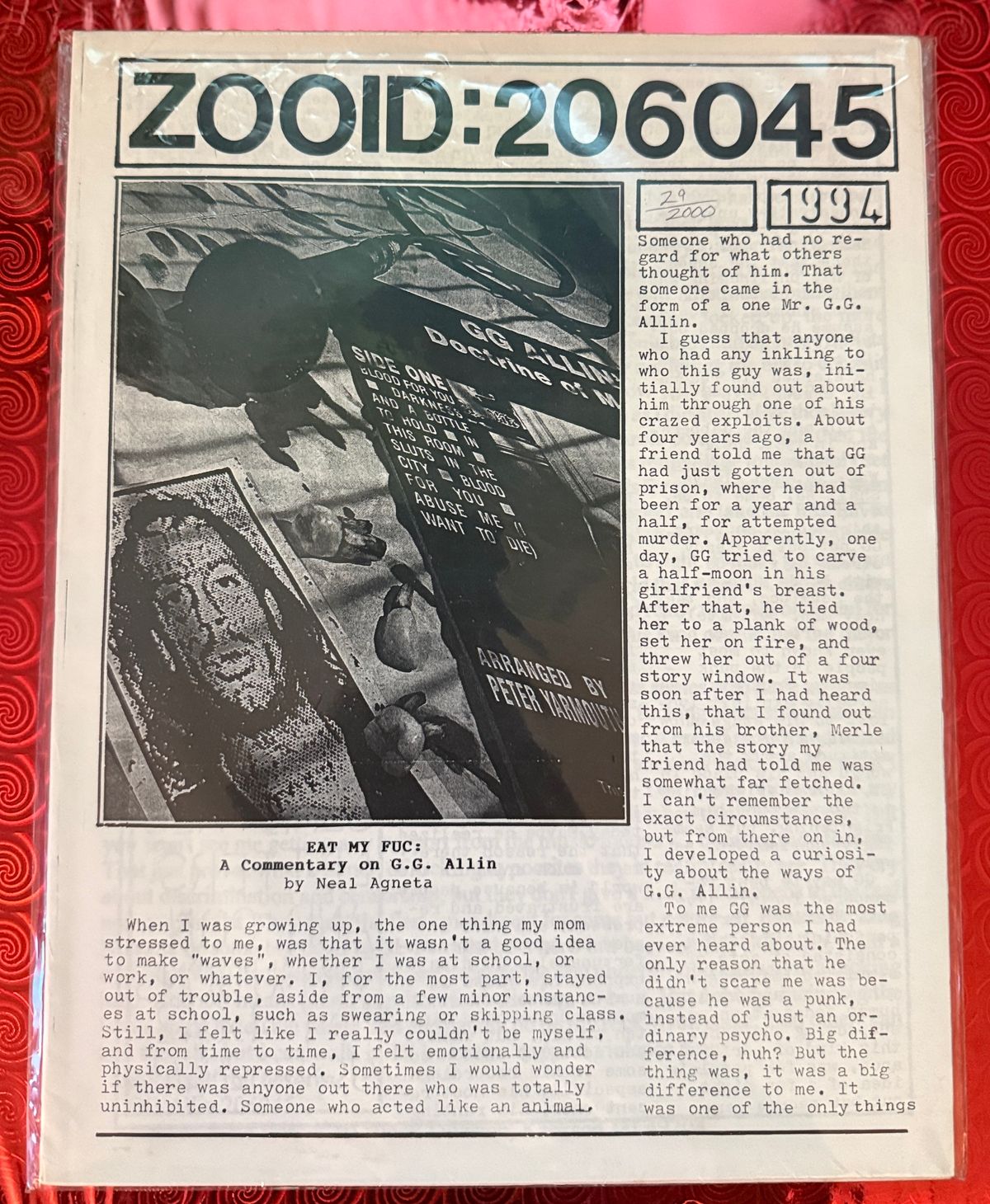 #18 ZOOID: 206045 #29/2000 Zine 1994