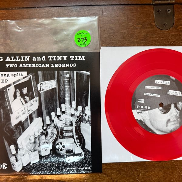 #273 GG Allin + Tiny Tim - Two American Legends #200/500 Translucent Red - Vinyl