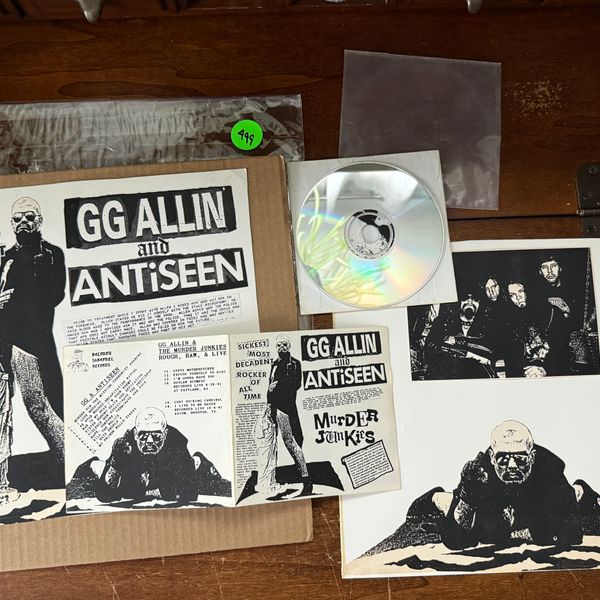 #449 RARE Murder Junkies Baloney Shrapnel CD w/ Original Art - #449 RARE MURDER JUNKIES BSR CD w/Art
