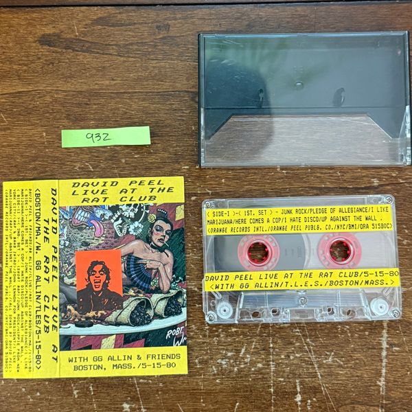 #932 David Peel w/ GG + Jabbers Live At The Rat Tape - #932 Peel Rat Tape Signed