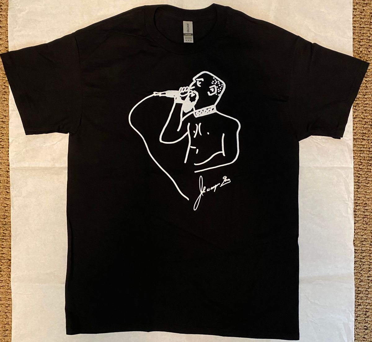 NEW GG Allin - John Wayne Gacy original Hand Drawn Design on black tee