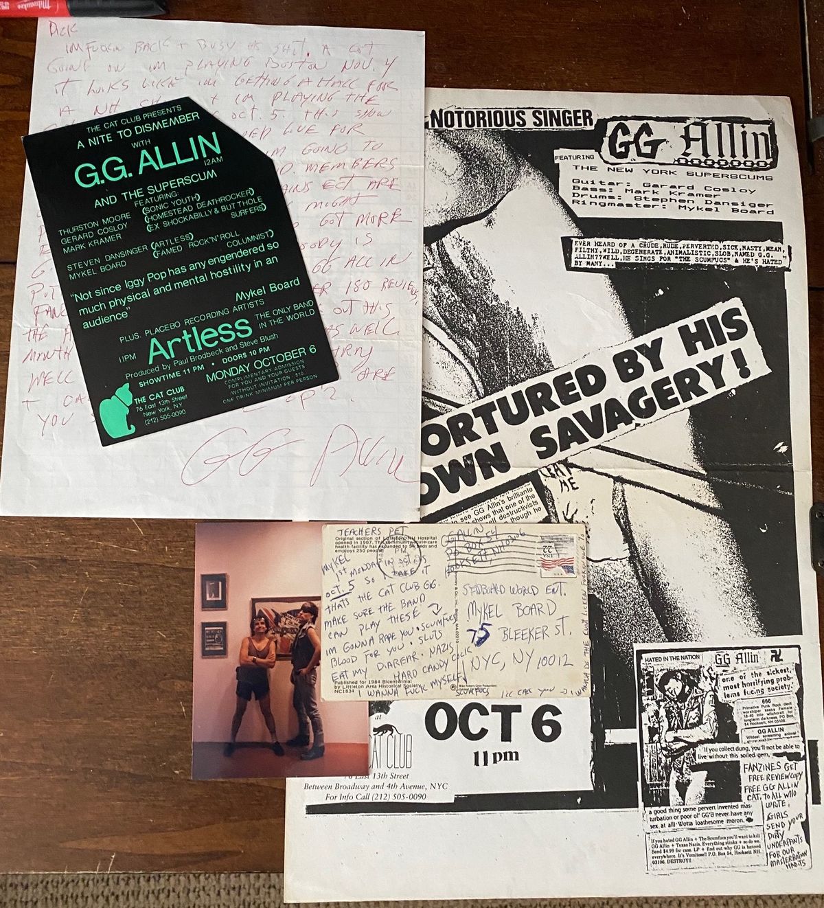 Rare Cat Club Set - Original Photo, Letter, Postcard, Poster & Handout Card Flyer - PRICE CUT
