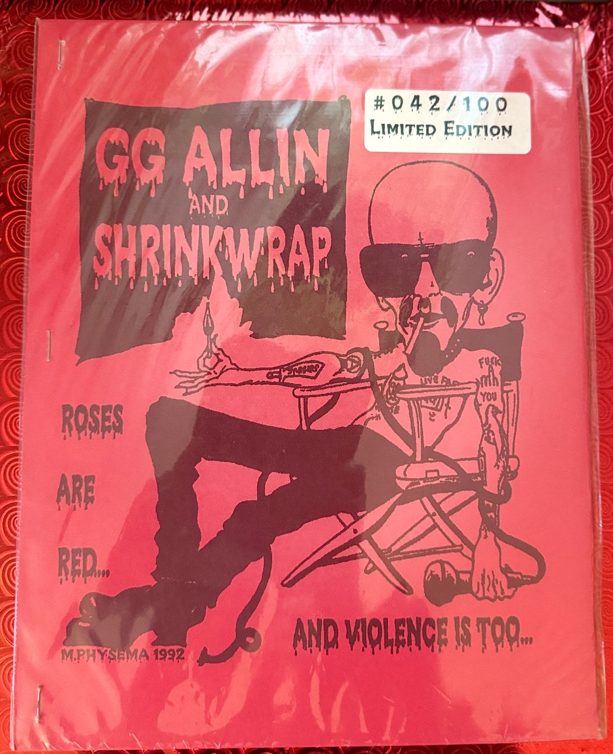 #17 GG Allin Roses Are Red Scrapbook Ltd Ed #d