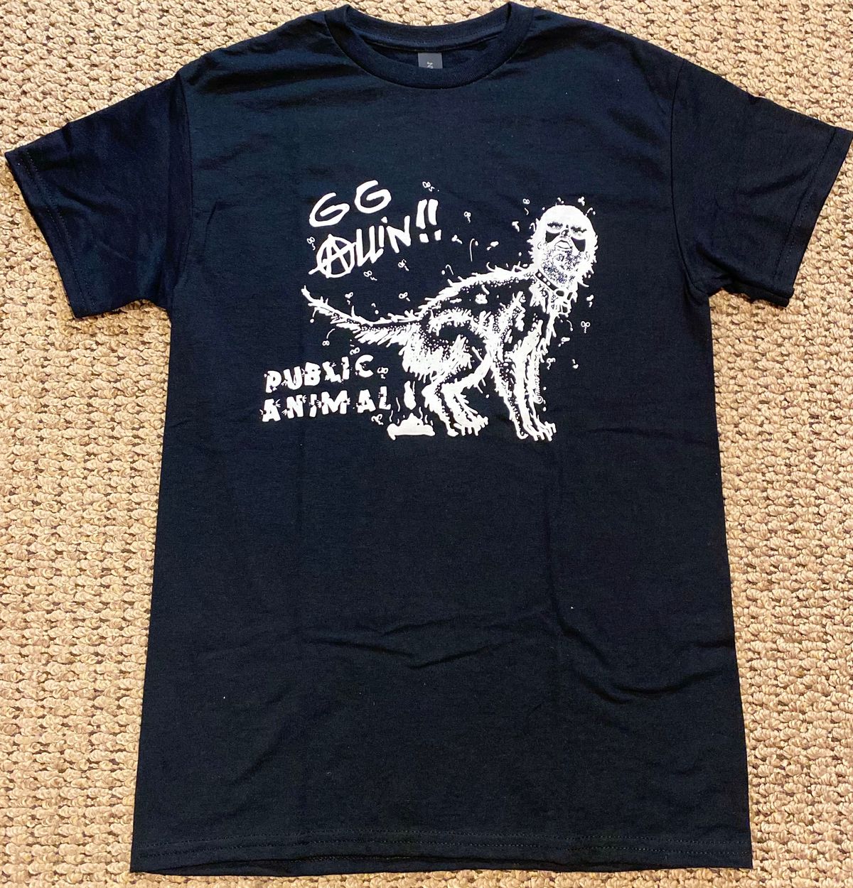 NEW GG Allin Public Animal #1 1988 Design on Black T Shirt