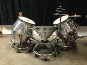 Two Humungas & a Ziggurat Drum with Junk on a Stick

