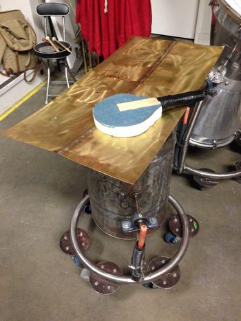 Thunder Sheet on top of a B52 drum
