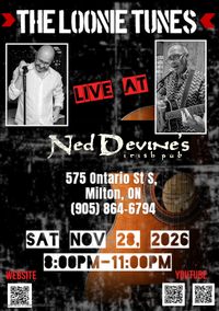 The Loonie Tunes (half of The 2 Dollar Bills) at Ned Devine's  Nov 28, 2026